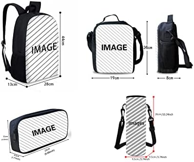 INSTANTARTS 4kom / set školske torbe lagani remen podesive torbe za knjige sa bočnim džepovima Astronaut