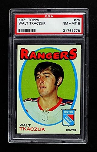 1971 TOPPS 75 Walt Tkaczuk New York Rangers-Hockey Psa Psa 8.00 Rangers-Hokej