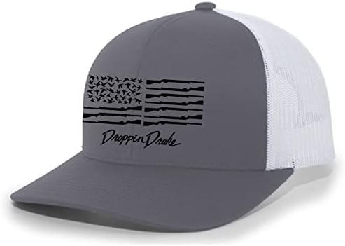 Droppin Drake Američka patka zastava za zastavu Mrežni šešir, crni / američki