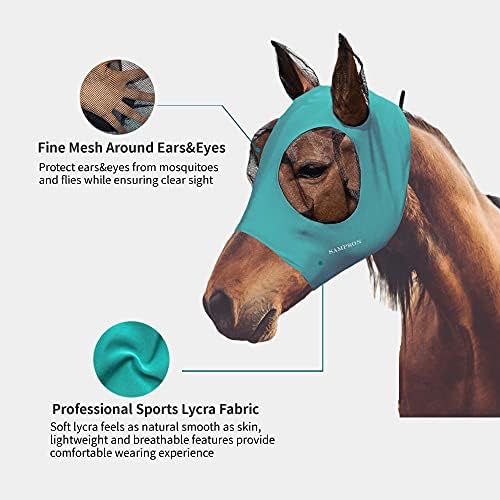 Sampson konj muva maska, muva maske za konje sa ušima, udoban& elastičnost Lycra muva maska