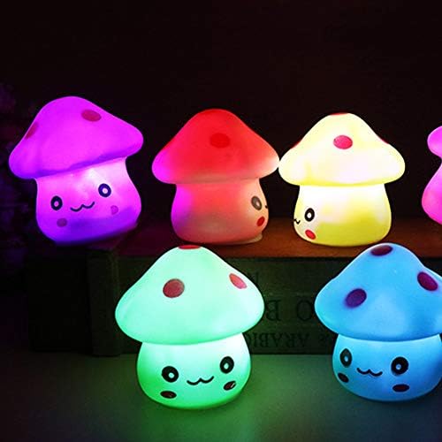 dezirZJjx noćno svjetlo za gljive, Mini Led za gljive koje mijenja sedam boja, slatko svjetlo za dječiju