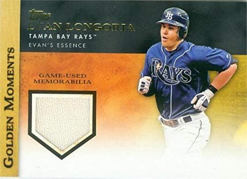 Evan Longoria Player Igrač istrošeni patse Baseball Card 2012 Topps Zlatni trenuci #GMREL - MLB Igra polovna dresova