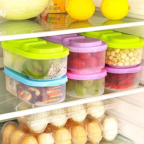 Kante za skladištenje u frižideru sa poklopcima, kontejneri za skladištenje voća za užinu za frižider, zamrzivač,