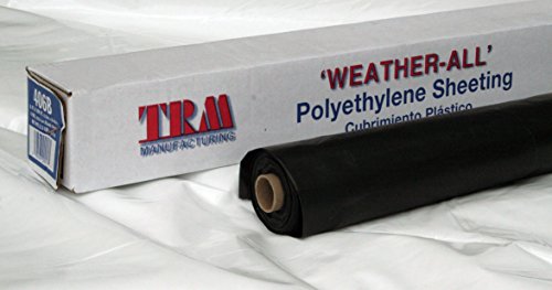 TRM Manufacturing 416b Weatherall 4 Mil Poly Plastic Sheeting Visqueen, 16 'Wide 100' Long, 1 rolna u kutiji,