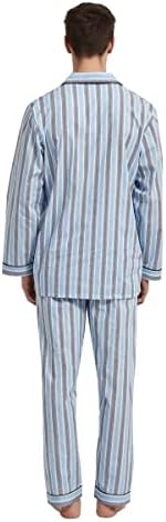 Global Mens Pijamas Set, pamučna tkanina za spavanje za spavanje sa gornjim i hlačama / dno