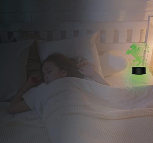 VANSIHO 3d optička iluzija Unicorn noćna lampa 16 LED lampa za promjenu boje poklon za djecu s daljinskim