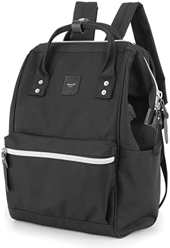 Himawari laptop ruksak putni ruksak sa USB priključkom za punjenje velika torba za pelene doktorska torba školski ruksak za žene&muškarci (1881-Crna)