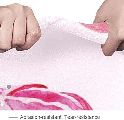 Siebzeh akvarel Pink Rose Blooming Flower Premium Thick Yoga Mat Eco Friendly gumeni Health&fitnes Non Slip