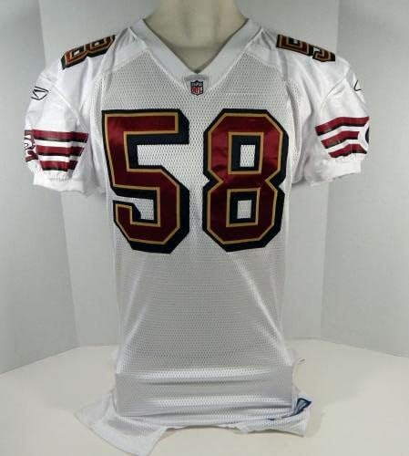 2008 San Francisco 49ers Brandon Moore 58 Igra izdana Bijeli dres DP08247 - Neincign NFL igra rabljeni