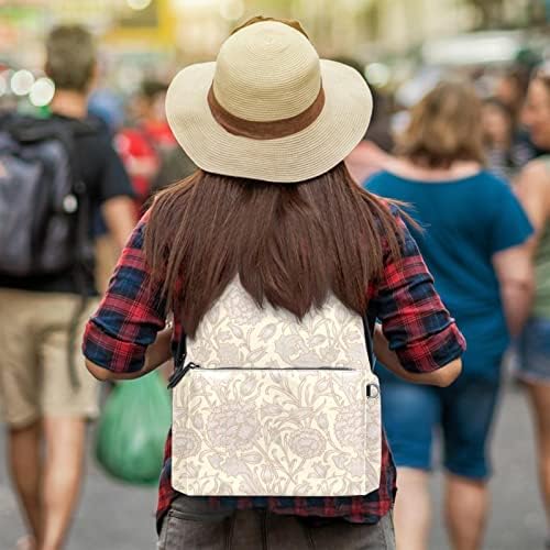 VBFOFBV putni ruksak, backpack laptop za žene muškarci, modni ruksak, vintage ružičasta žuta cvjetna biljka