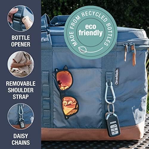 CleverMade Pacifica Cooler torba; meka jednostrana izolovana, sklopiva nepropusna kutija za ručak od 50