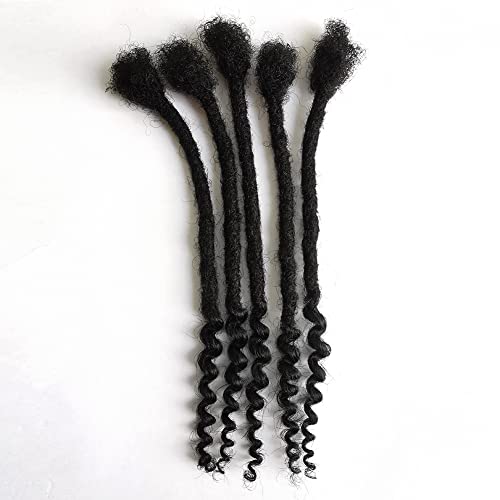 Linkmai prava ljudska kosa 0,4 cm i 0,6 cm Afro Kinky Locs sa kovrčavim krajevima ekstenzije 20 pramenova