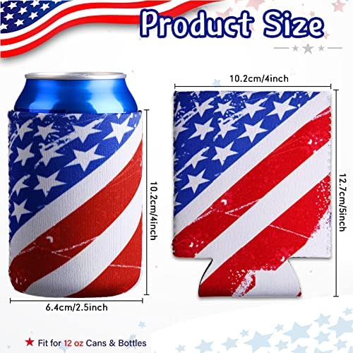 12 komada Amerika zastava može hladnije rukavac 4. jula može posjedovati patriotsko pivo motreći zastavu