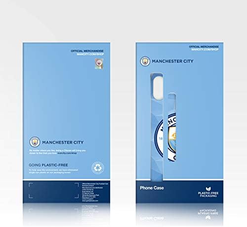 Dizajni za glavu službeno licencirani Manchester City Man City FC Obsidian White Mono značka Mekani gel