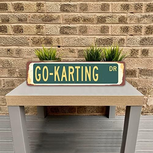 Go-karting Dr Vintage Metal znak Go-karting Dekorativni zidni ulični znak Go-karting Sport Poklopac Go-karting