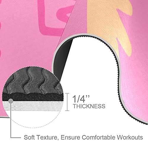 6mm ekstra debela prostirka za jogu, roze princeza kruna slatka štampa ekološki prihvatljiva TPE prostirke