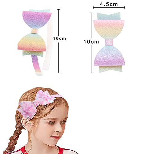 Ooosonlu Toddler traka za glavu sa mašnom girl headbands glitter traka za glavu za djevojčice traka za glavu