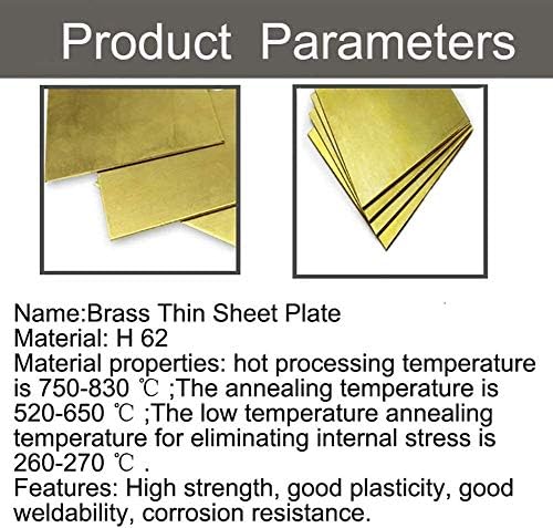 UMKY mesing ploča mesing bakar lim ploča Metal sirovo hlađenje industrijski materijali H62 Cu Debljina 1mm,