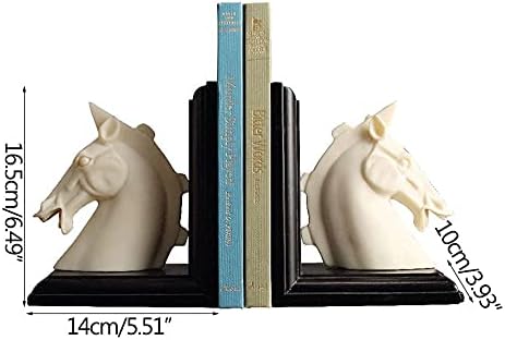 N / A Creative Horse Head Bookends figurice za uređenje doma police za knjige stalak za knjige antikne figurice