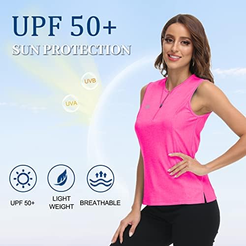Mofiz ženske majice bez rukava na golf majice za žene brze suhe sportske odjeće sa patentnim zatvaračem